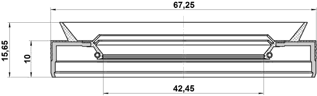 95PES-44671016C - DRIVE SHAFT OIL SEAL 42.45X67.25X10X15.65