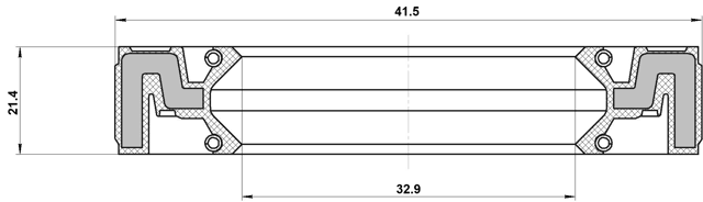 95QAY-34412121C - OIL SEAL TRANSAXLE CASE 32.9X41.5X21.4X21.4