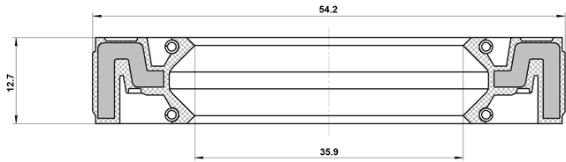 95QAY-37541313C - OIL SEAL TRANSAXLE CASE 35.9X54.2X12.7X12.7