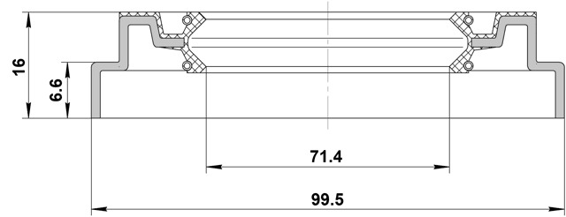 95QDS-73990716X - OIL SEAL FRONT HUB 71.4X99.5X6.6X16