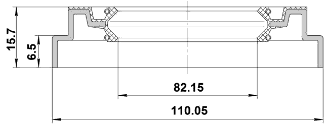 95QDS-841100716X - OIL SEAL FRONT HUB 82.15X110.05X6.5X15.7