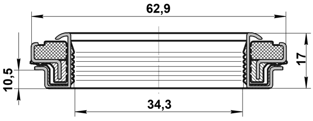 95RCW-36621017X - DRIVE SHAFT OIL SEAL 34.3X62.9X10.5X17