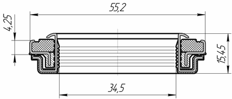 95RFW-35550416X - DRIVE SHAFT OIL SEAL 34.5X55.2X4.25X15.45