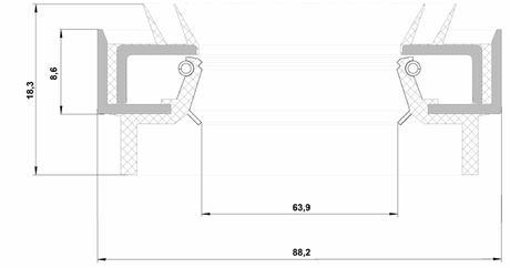 95SCY-65880918X - OIL SEAL FRONT HUB 63.9X88.2X8.6X18.3