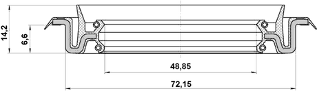 95TCS-50720714X - DRIVE SHAFT OIL SEAL 48.85X72.15X6.6X14.2