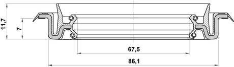 95TCS-69860712X - OIL SEAL FRONT HUB 67.5X86.1X7X11.7