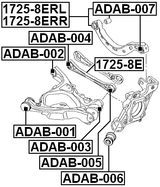 ADAB-001 - BUSHING KIT, REAR LOWER CONTROL ARM