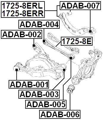 ADAB-002 - BUSHING, REAR LOWER CONTROL ARM