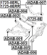 ADAB-002 - BUSHING, REAR LOWER CONTROL ARM