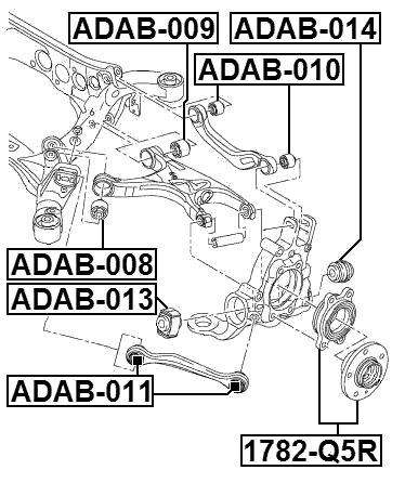 ADAB-009 - BUSHING, REAR LOWER CONTROL ARM