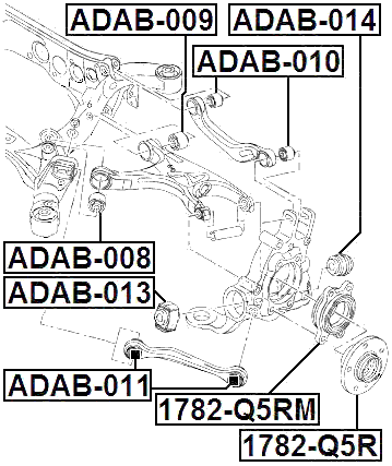 ADAB-011 - BUSHING, REAR TRANSVERSE ARM