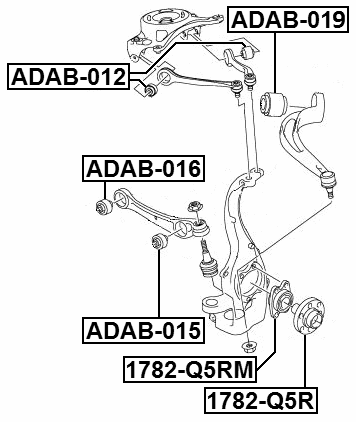 ADAB-019 - FRONT ROD BUSHING (HYDRO)