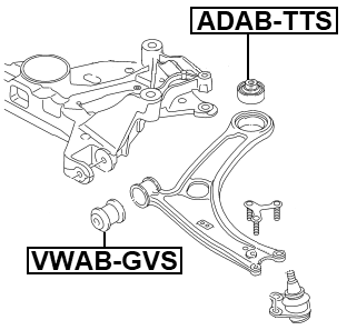 ADAB-TTS - REAR BUSHING, FRONT LOWER CONTROL ARM (FOR SPORT SUSPENSION)