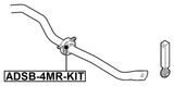 ADSB-4MR-KIT - REAR STABILIZER BAR BUSH KIT (SET FOR TWO SIDES) D23