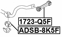 ADSB-8K5F - FRONT STABILIZER BAR BUSH D23.4
