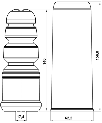 ADSHB-8K5R-KIT - BOOT WITH JOUNCE BUMPER REAR SHOCK ABSORBER KIT