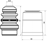 ADSHB-A4IIF-KIT - BOOT WITH JOUNCE BUMPER FRONT SHOCK ABSORBER KIT
