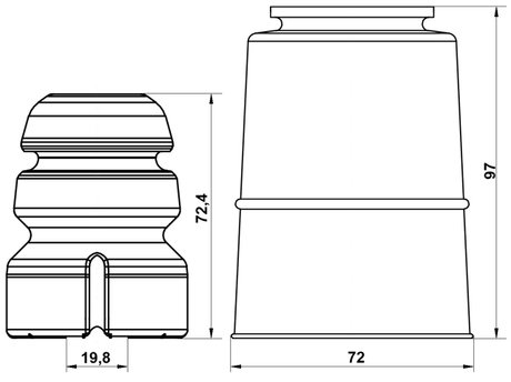 ADSHB-A5F-KIT - BOOT WITH JOUNCE BUMPER FRONT SHOCK ABSORBER KIT