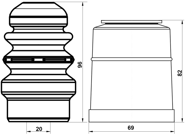 ADSHB-A6IIIF-KIT - BOOT WITH JOUNCE BUMPER FRONT SHOCK ABSORBER KIT