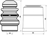 ADSHB-A6IIIF-KIT - BOOT WITH JOUNCE BUMPER FRONT SHOCK ABSORBER KIT