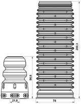 ADSHB-Q3F-KIT - BOOT WITH JOUNCE BUMPER FRONT SHOCK ABSORBER KIT
