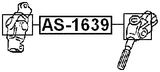 AS-1639 - CROSS SHAFT JOINT, STEERING COLUMN SHAFT 16X39