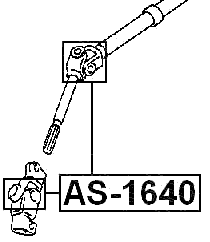 AS-1640 - CROSS SHAFT JOINT, STEERING COLUMN SHAFT 16X40