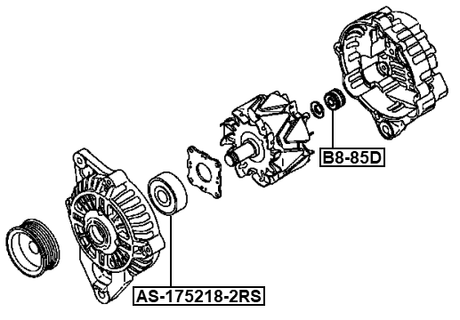 AS-175218-2RS - BALL BEARING 17X52X18