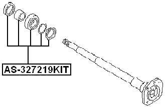 AS-327219KIT - REPAIR KIT, BALL BEARING REAR AXLE SHAFT 32X72X19