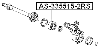 AS-335515-2RS - AXLE SHAFT BEARING 33X55X15