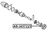 AS-3457225 - AXLE SHAFT BEARING 34.5X72X25