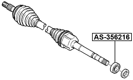 AS-356216 - AXLE SHAFT BEARING 35X62X16
