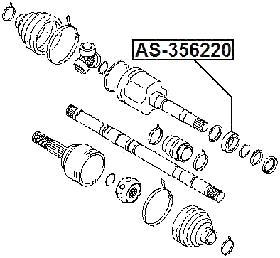 AS-356220 - AXLE SHAFT BEARING 35X62X20