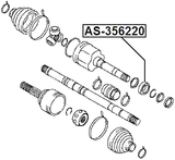 AS-356220 - AXLE SHAFT BEARING 35X62X20