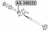 AS-356222 - AXLE SHAFT BEARING 35X62X22