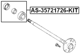 AS-35721726-KIT - REAR AXLE SHAFT BEARING KIT 35X72X17X26