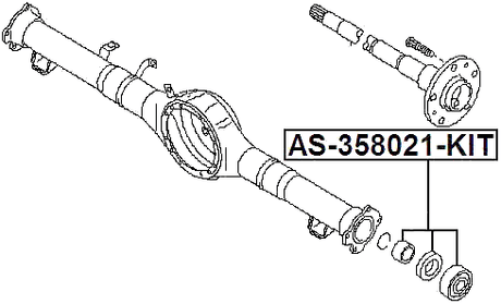 AS-358021-KIT - REPAIR KIT, BALL BEARING REAR AXLE SHAFT 35X80X21