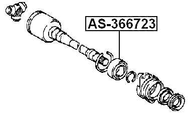 AS-366723 - AXLE SHAFT BEARING 36X67X23