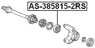 AS-385815-2RS - AXLE SHAFT BEARING 38X58X15