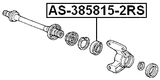 AS-385815-2RS - AXLE SHAFT BEARING 38X58X15