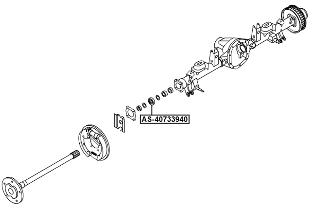 AS-40733940 - ROLLER BEARING REAR AXLE SHAFT 40X72.9X39X39.9