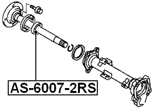 AS-6007-2RS - BALL BEARING 35X62X14