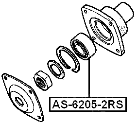 AS-6205-2RS - BALL BEARING 25X52X15