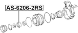 AS-6206-2RS - BALL BEARING 30X62X16