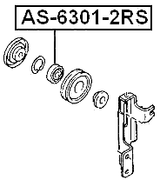 AS-6301-2RS - BALL BEARING 12X37X12