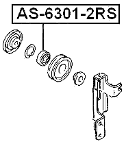 AS-6301-2RS - BALL BEARING 12X37X12