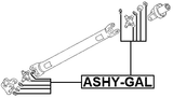 ASHY-GAL - CROSS SHAFT JOINT, DRIVE SHAFT 27X63