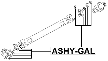 ASHY-GAL - CROSS SHAFT JOINT, DRIVE SHAFT 27X63