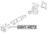ASHY-HD72 - CROSS SHAFT JOINT, DRIVE SHAFT 35X72/106.5