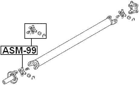 ASM-99 - CROSS SHAFT JOINT, DRIVE SHAFT 30X71.5/101